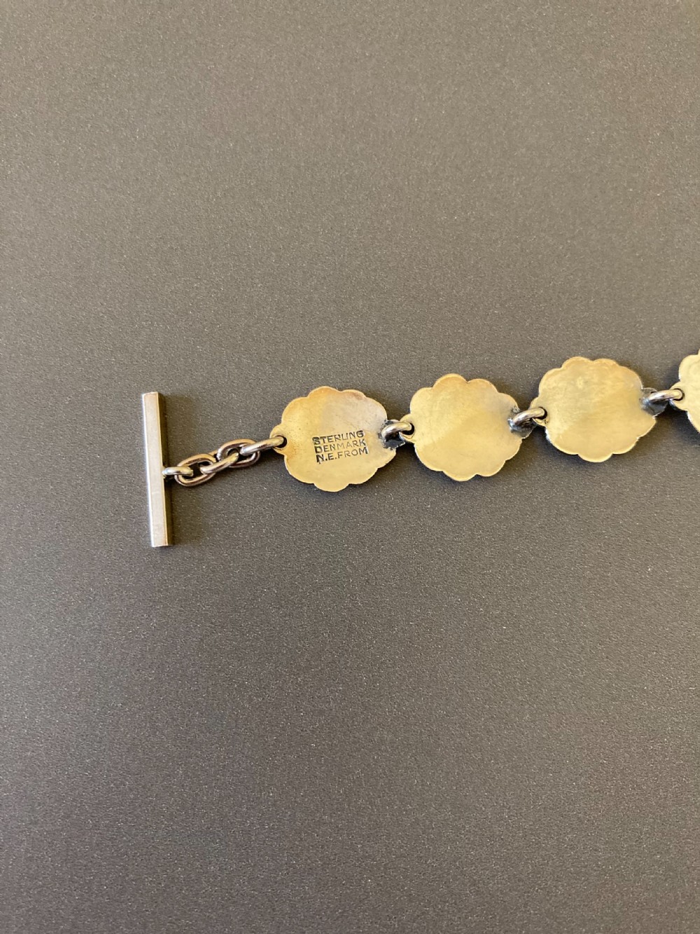Danish Silver Bracelet by N E From. 1950s. View IV