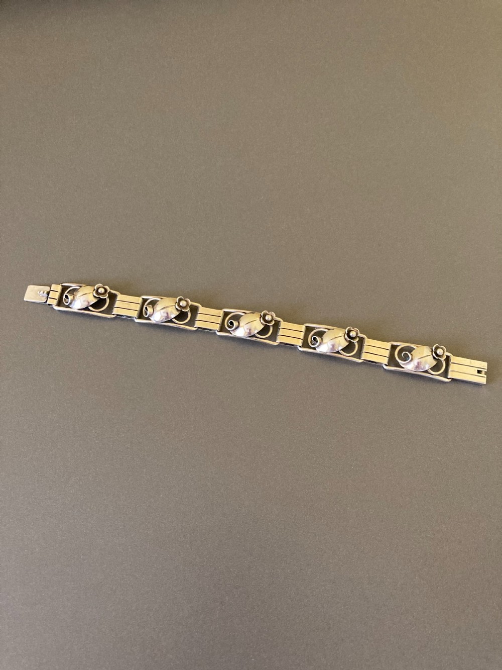 Danish Silver Bracelet. 1940s. By John A Rasmussen.