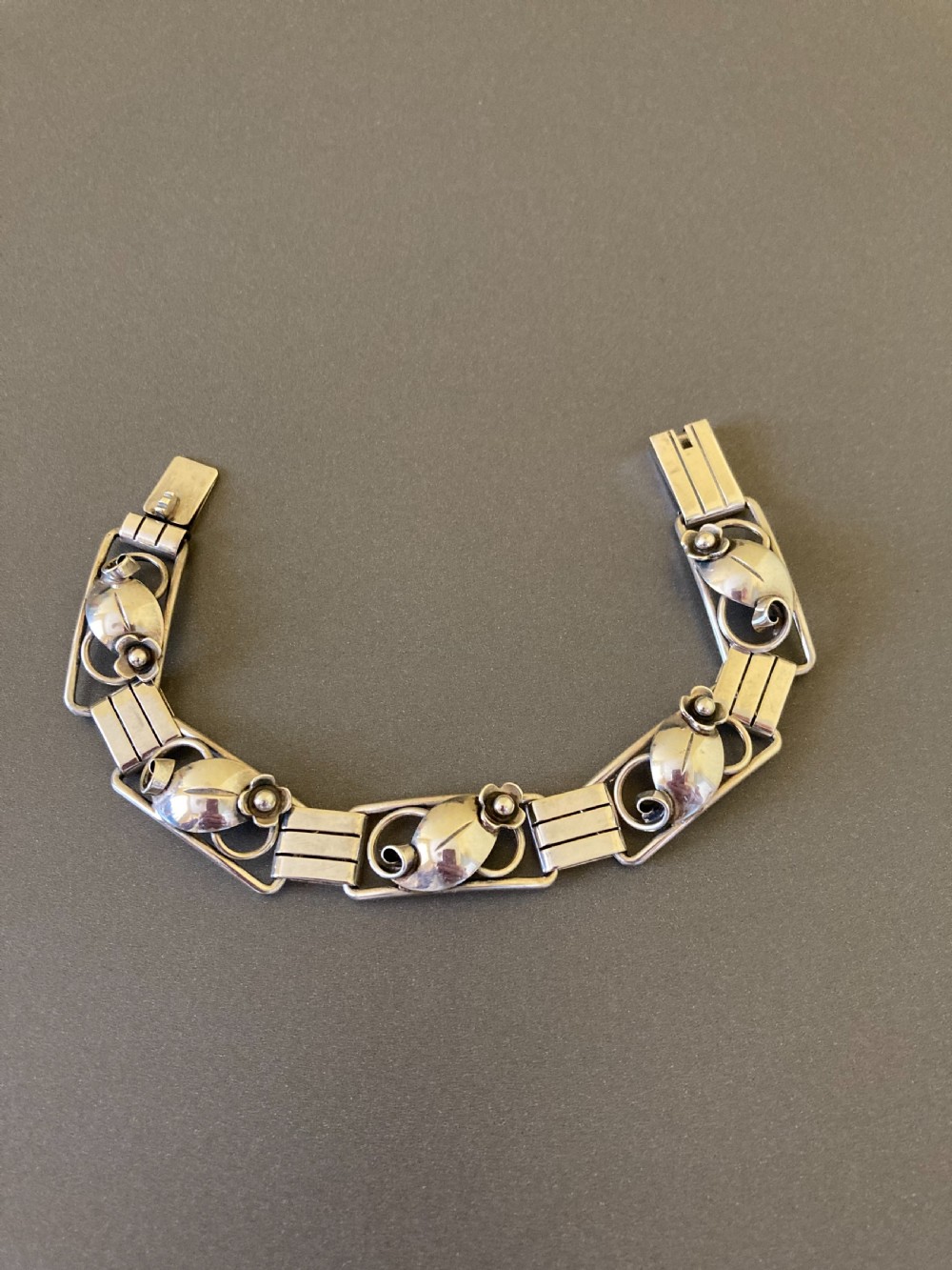 Danish Silver Bracelet. 1940s. By John A Rasmussen. View III