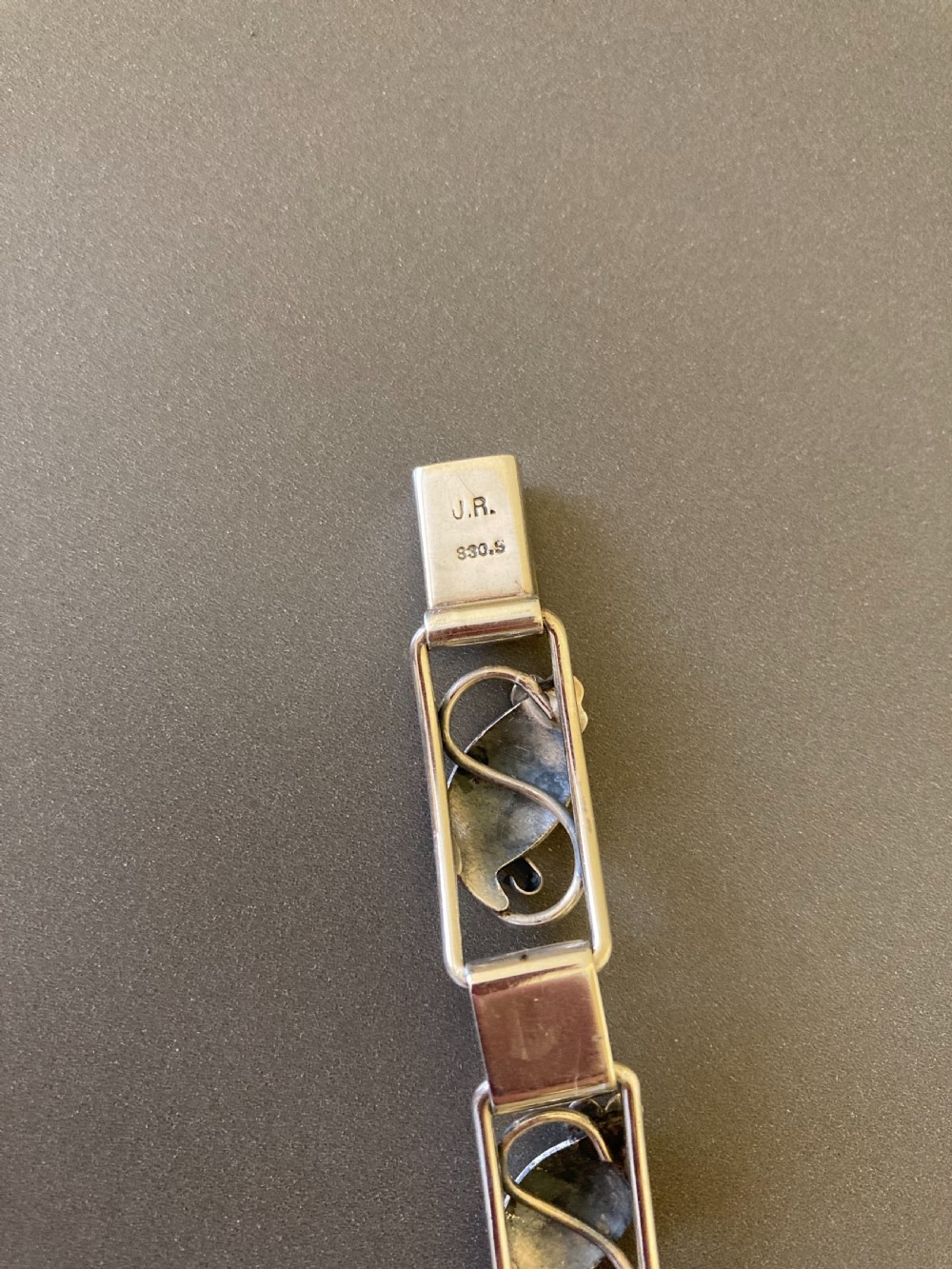 Danish Silver Bracelet. 1940s. By John A Rasmussen. View IV