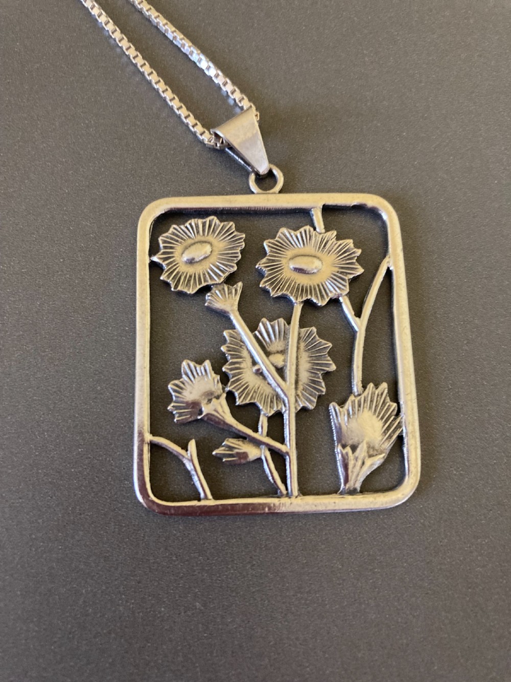 Danish Silver Pendant. 1960s. By Chr. Veilskov.