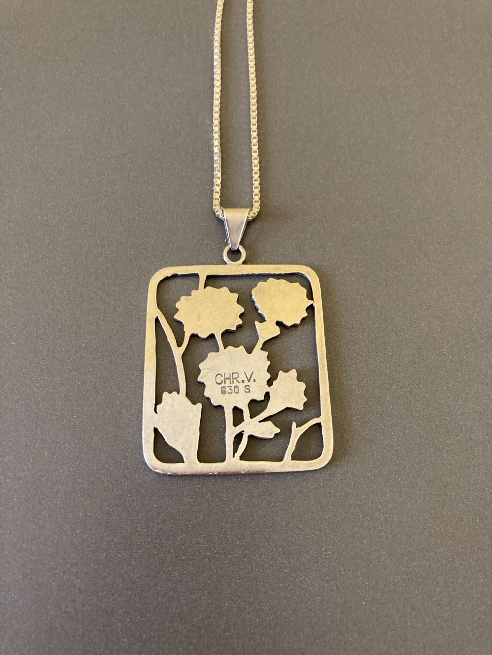 Danish Silver Pendant. 1960s. By Chr. Veilskov. View IV