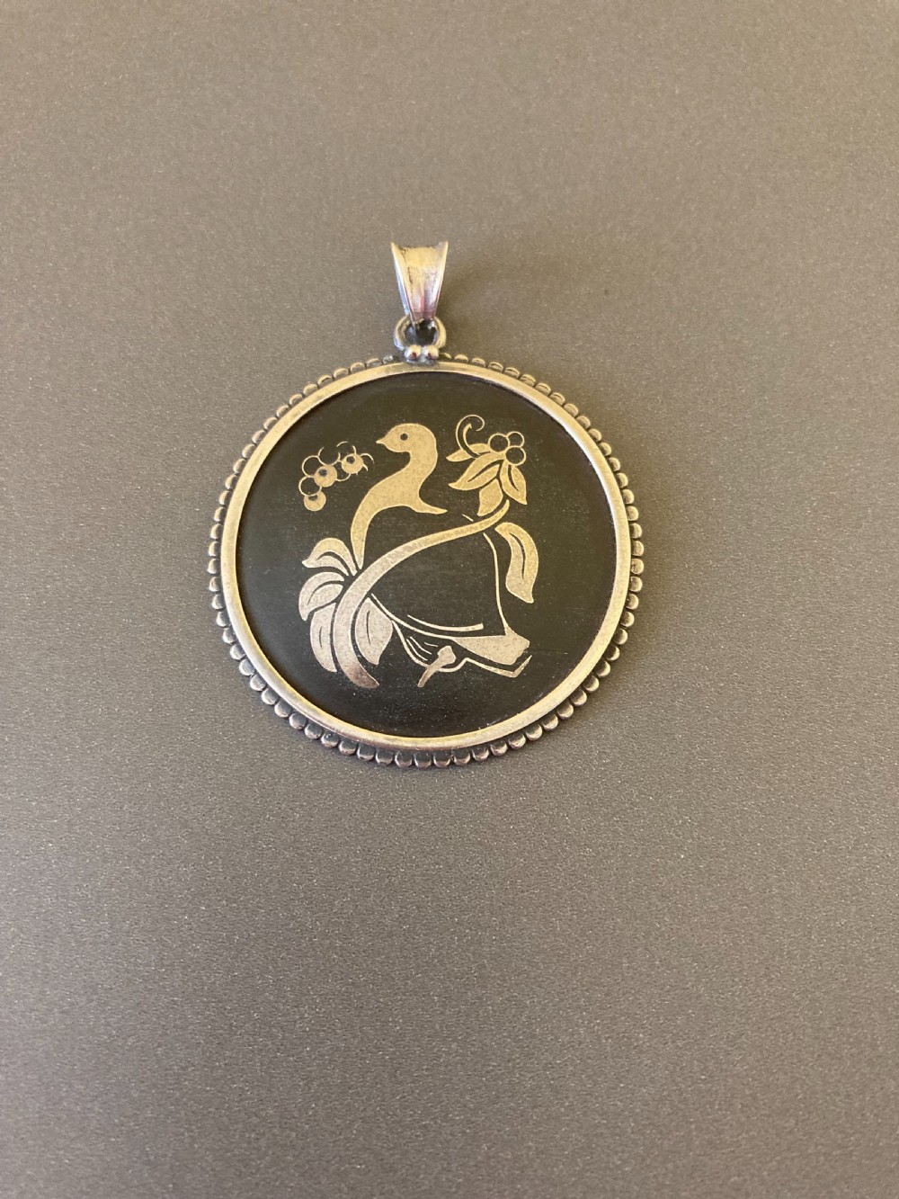 Rare Georg Jensen Danish Silver Pendant. 1930s.