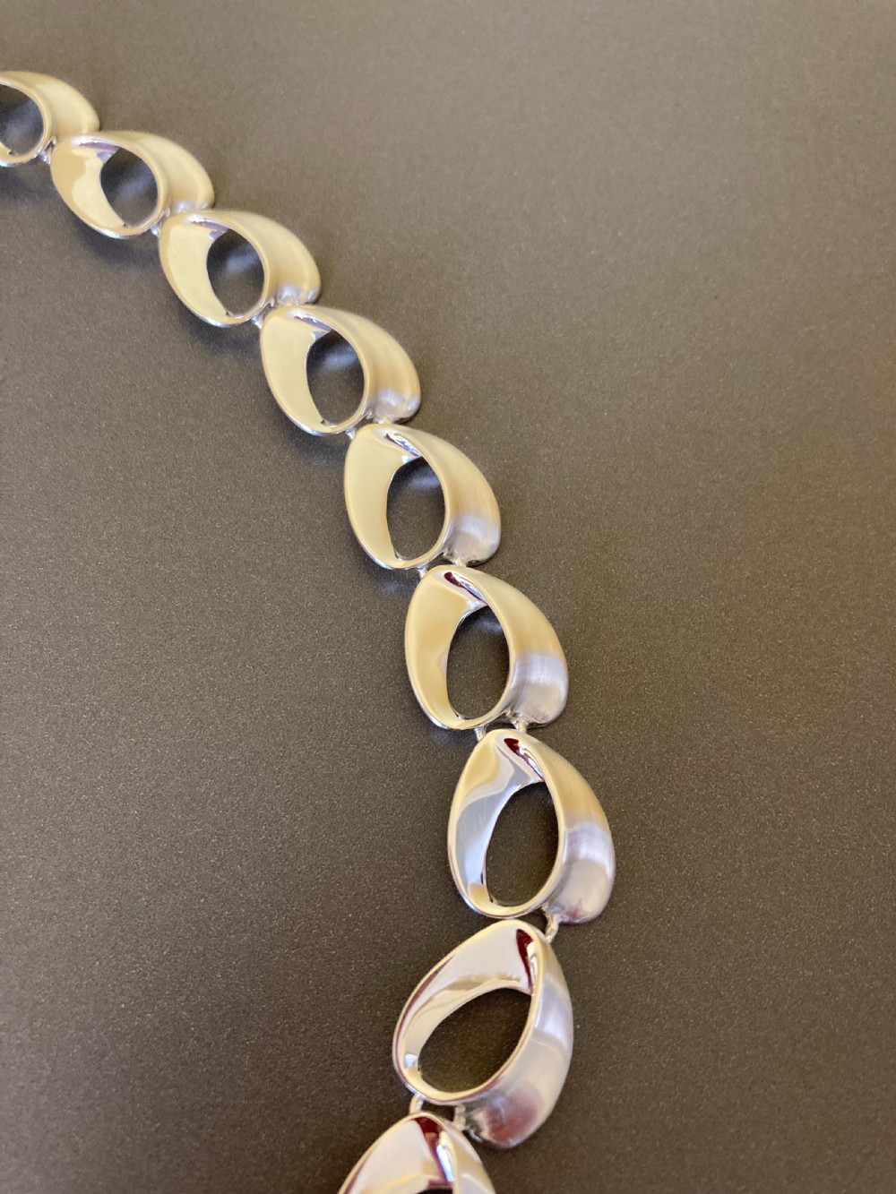 Danish Silver Necklace. 1960s. By Randers Silver View II