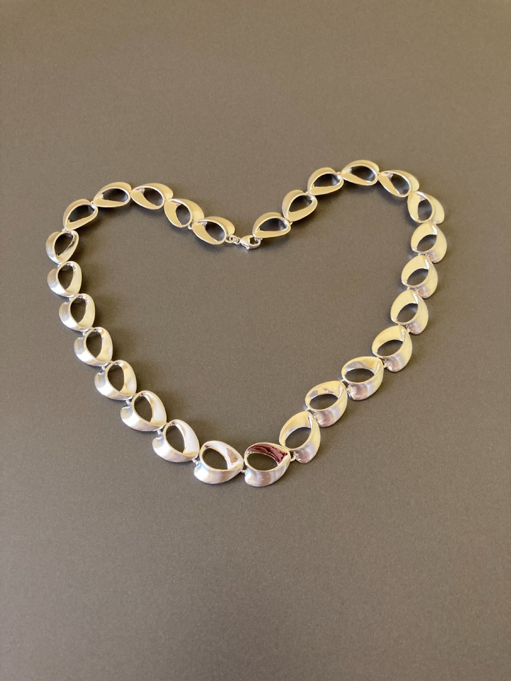 Danish Silver Necklace. 1960s. By Randers Silver View III