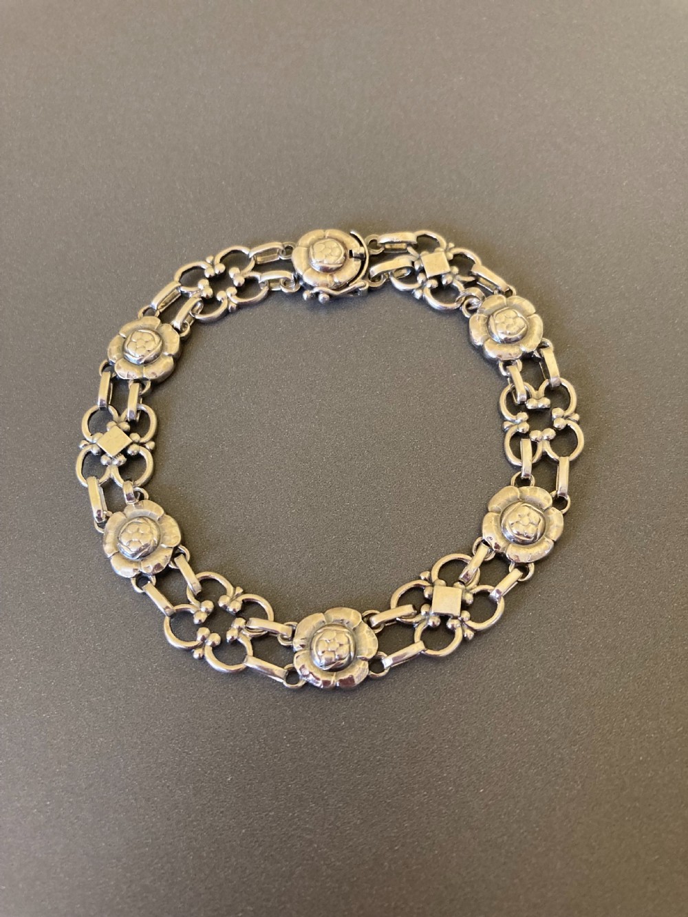 Georg Jensen Danish Silver Bracelet. No 50. View III