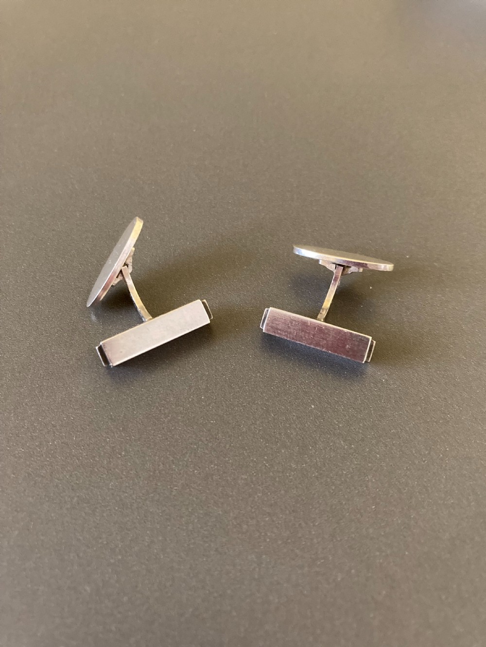Georg Jensen Danish Silver Cuff Links. 1960s. View II