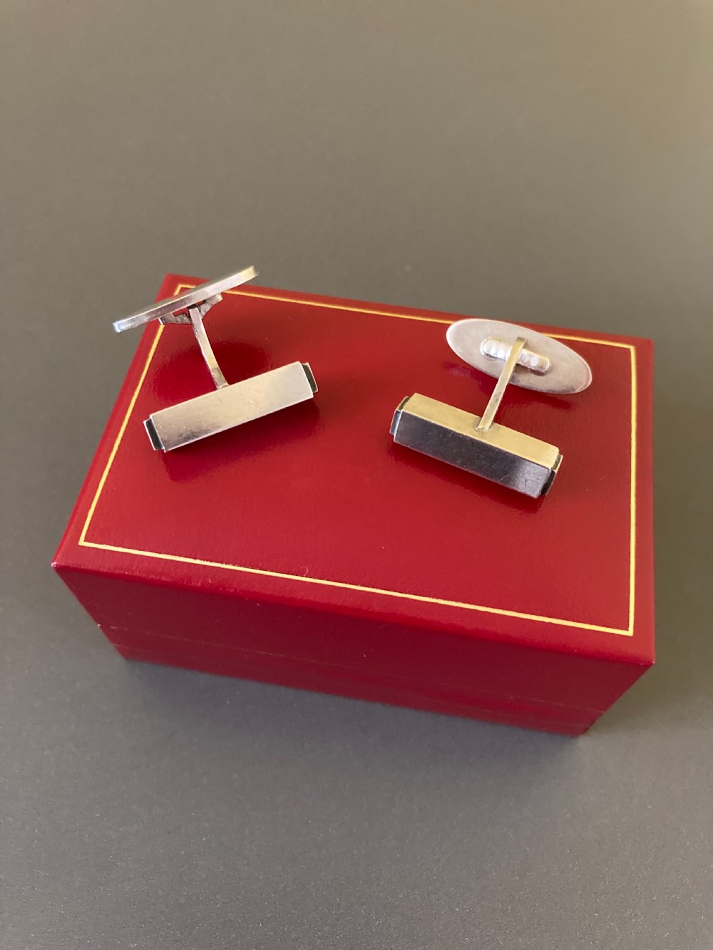 Georg Jensen Danish Silver Cuff Links. 1960s. View IV