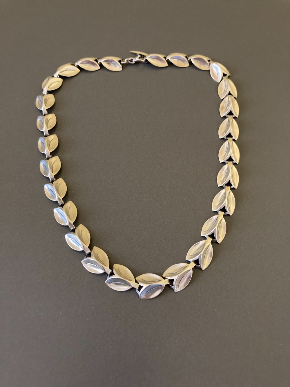 Danish Silver Necklace. 1960s. By Hermann Siersbol.