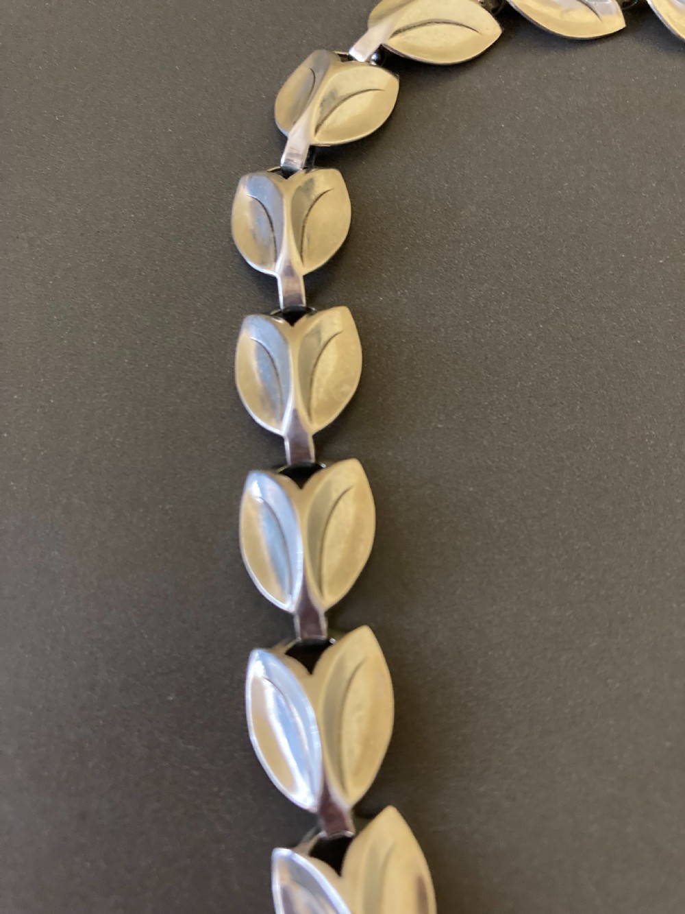 Danish Silver Necklace. 1960s. By Hermann Siersbol. View II