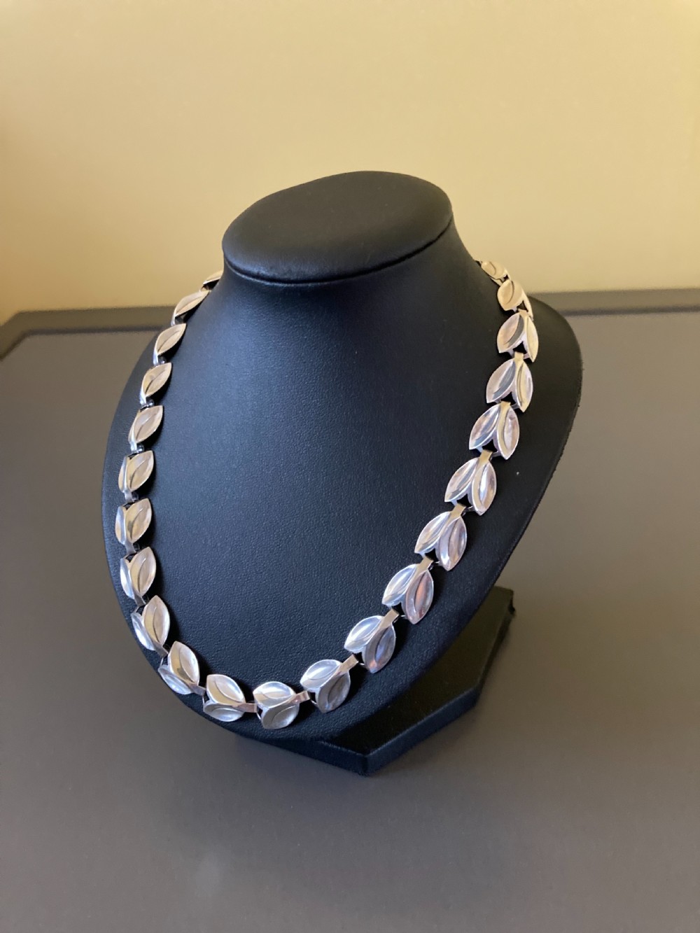 Danish Silver Necklace. 1960s. By Hermann Siersbol. View III