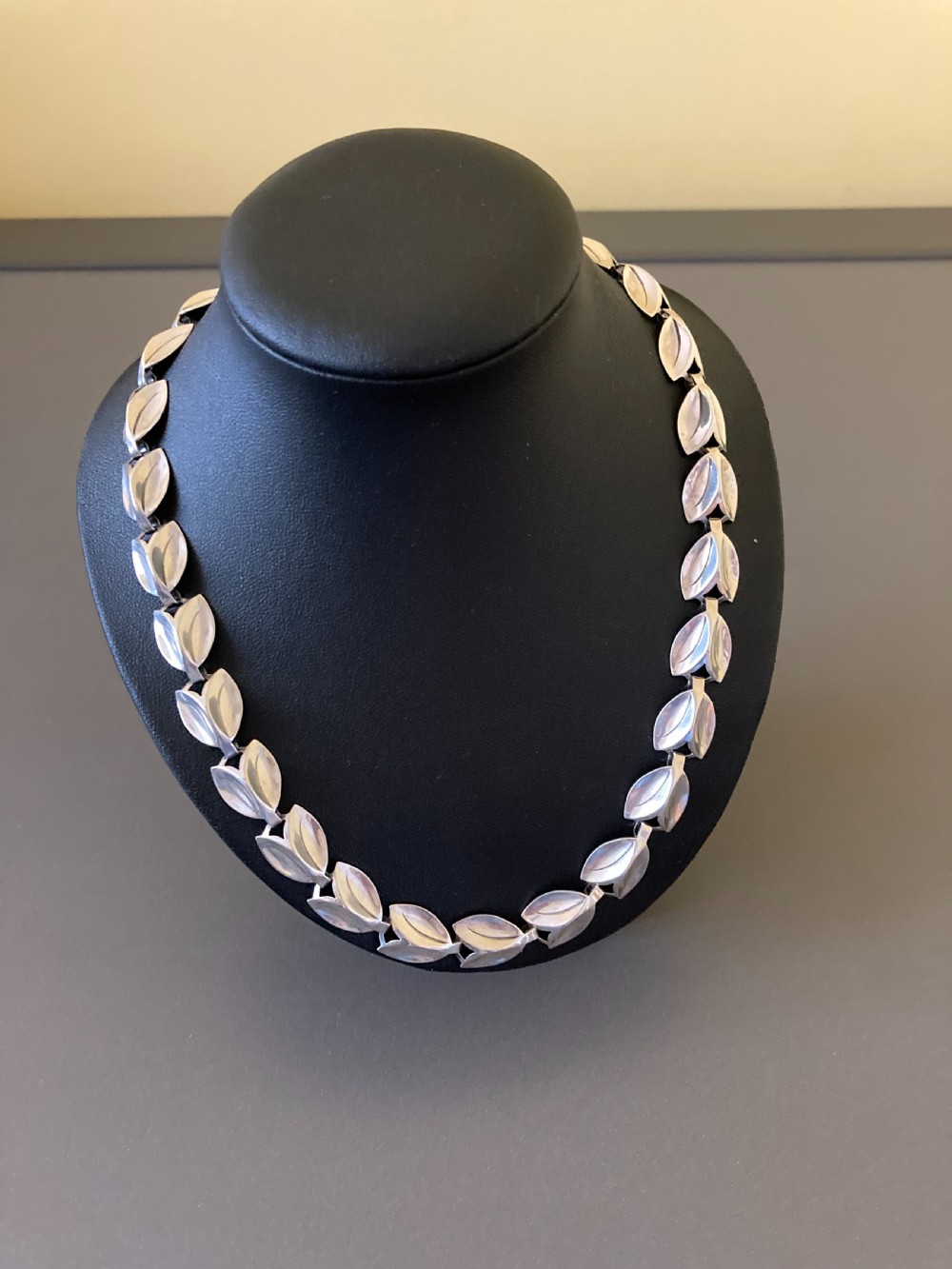Danish Silver Necklace. 1960s. By Hermann Siersbol. View IV