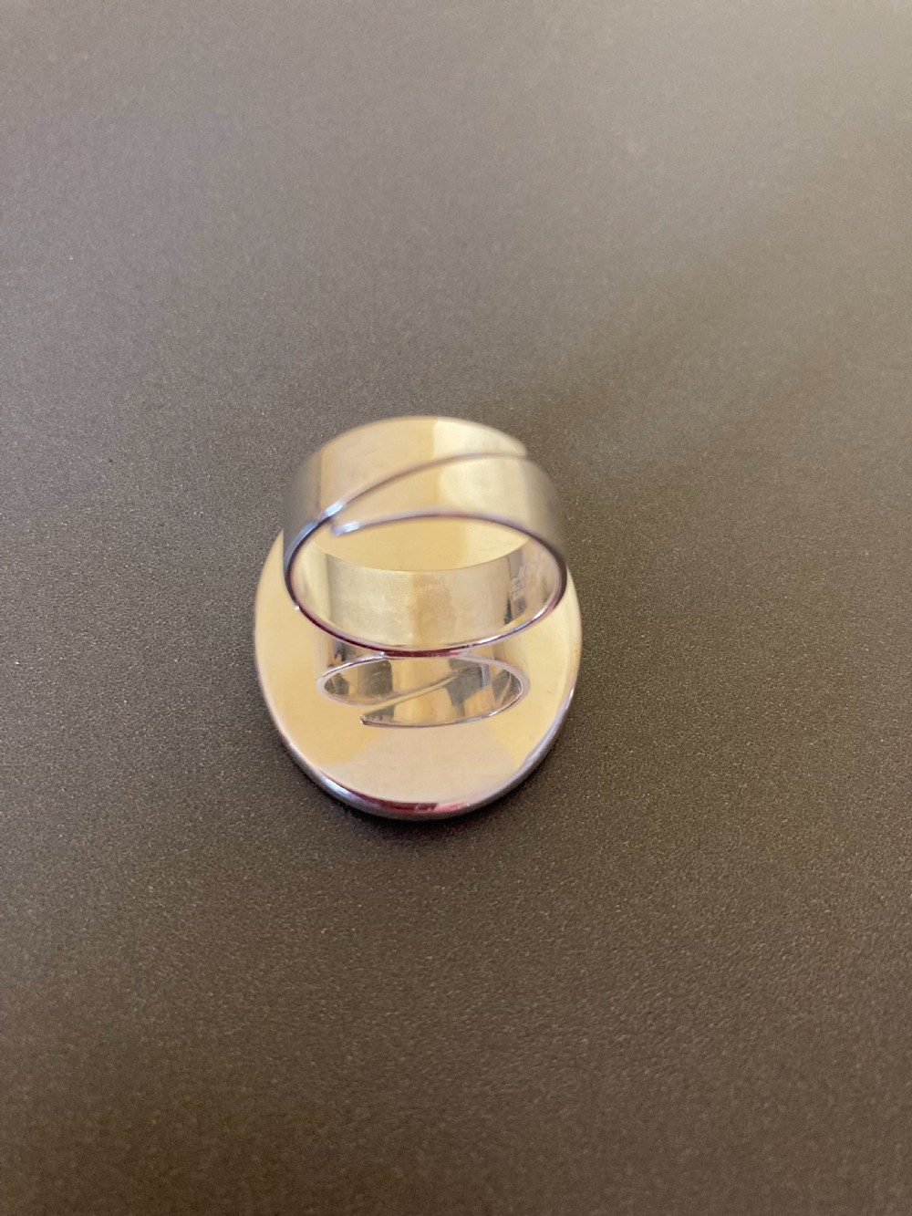 Danish silver ring with Onyx. By N. E. From. 1960s View IV