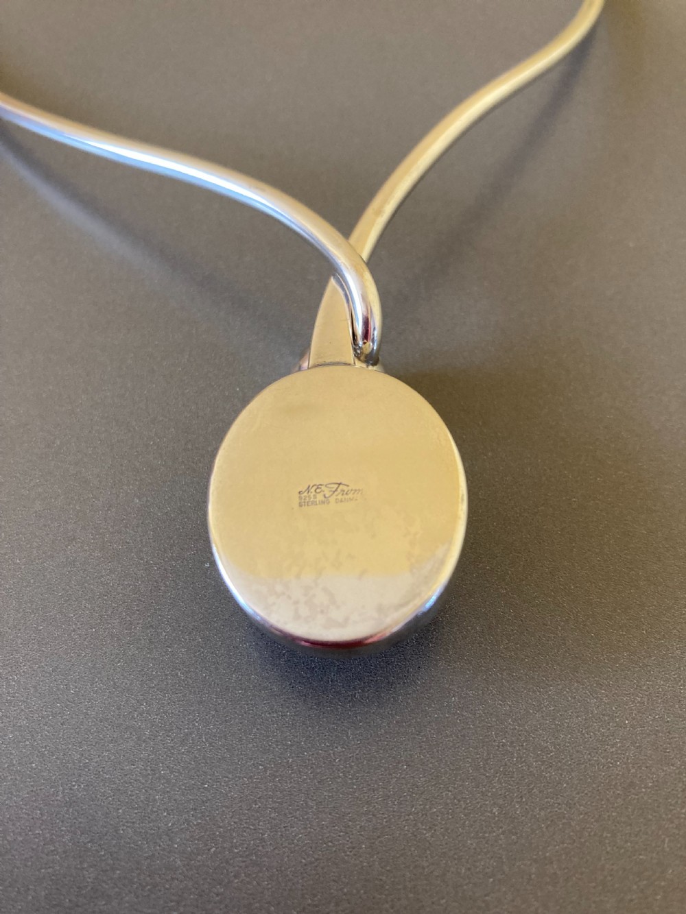 Danish Silver and Black Onyx Torque. 1960s. By Niels Erik From. View V
