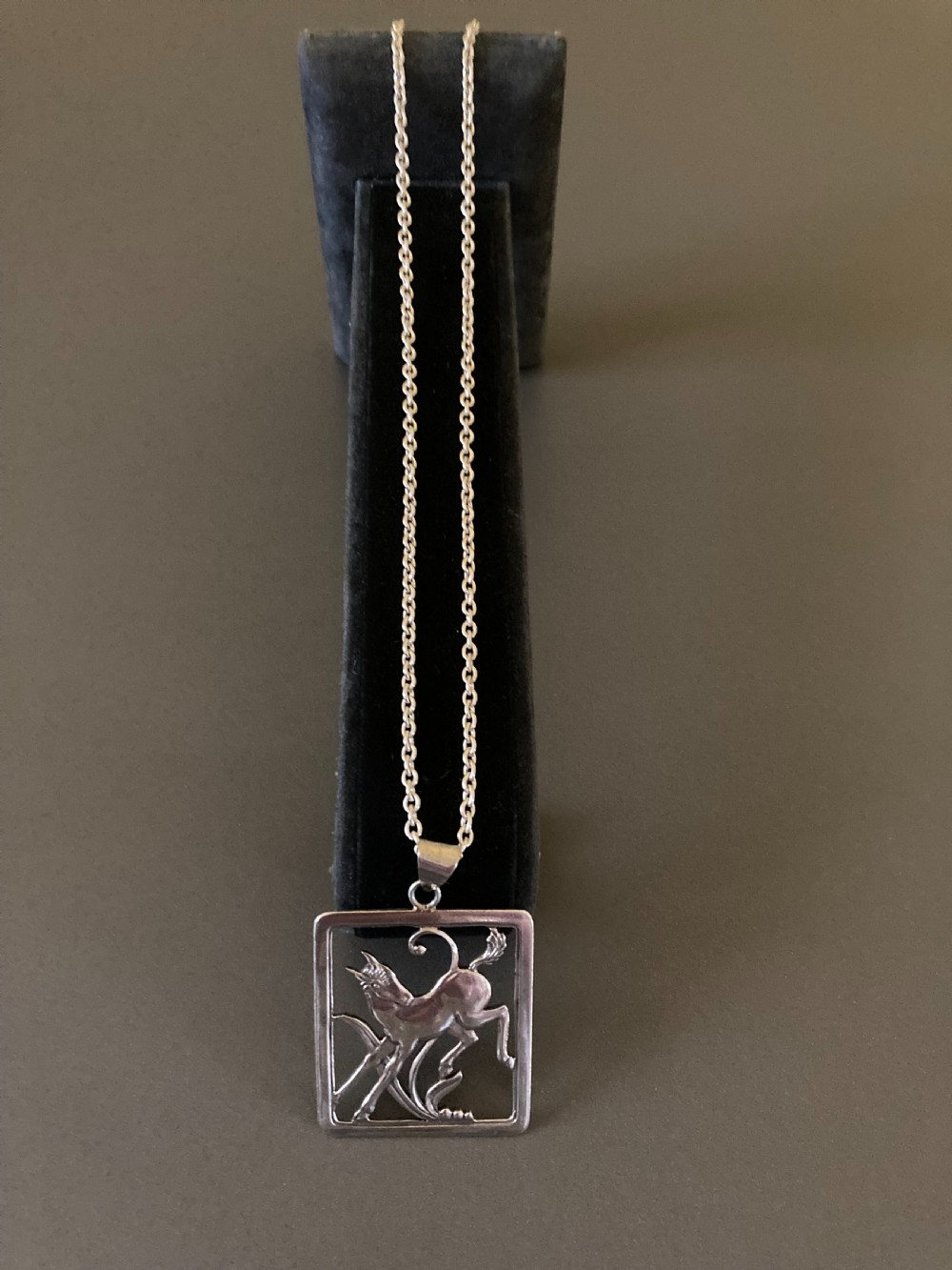 Danish Silver Pendant with Foal. 1940s. By ORRICA. View III