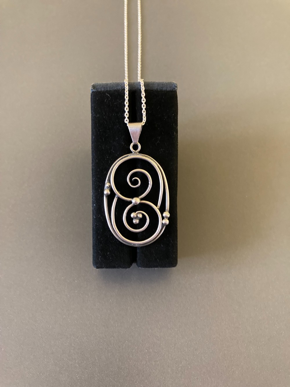 Danish Silver Pendant. 1940s. View IV