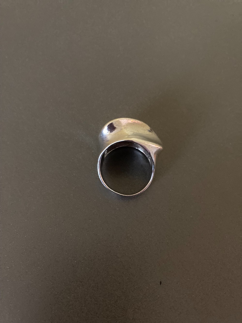 Danish Silver Ring. 1960s. By Ernst Willy Knudsen. View III