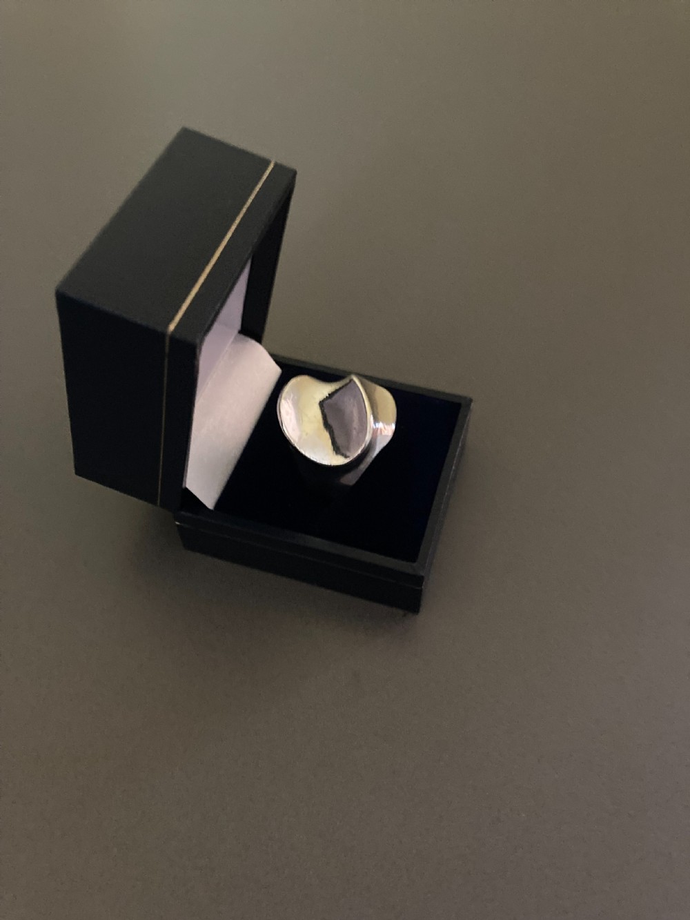 Danish Silver Ring. 1960s. By Ernst Willy Knudsen. View IV