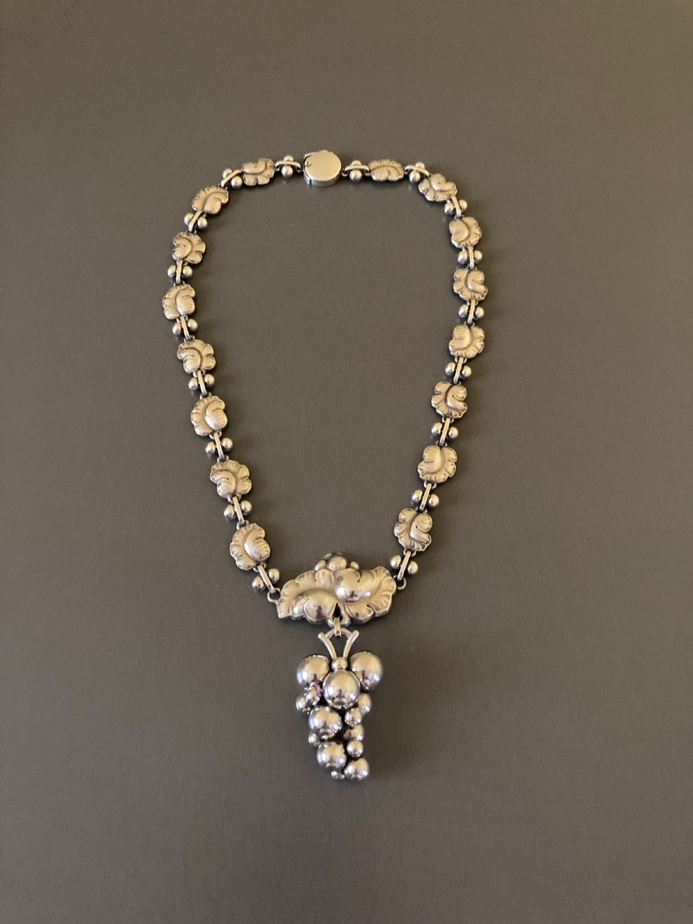 Georg Jensen Danish Silver Necklace. No 96. View IV