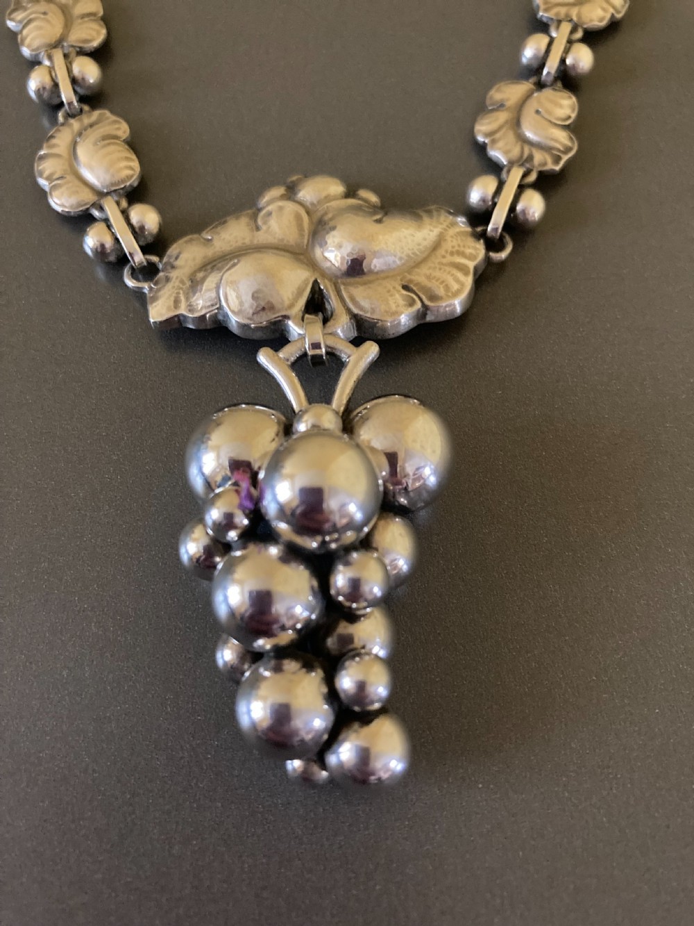 Georg Jensen Danish Silver Necklace. No 96. View V