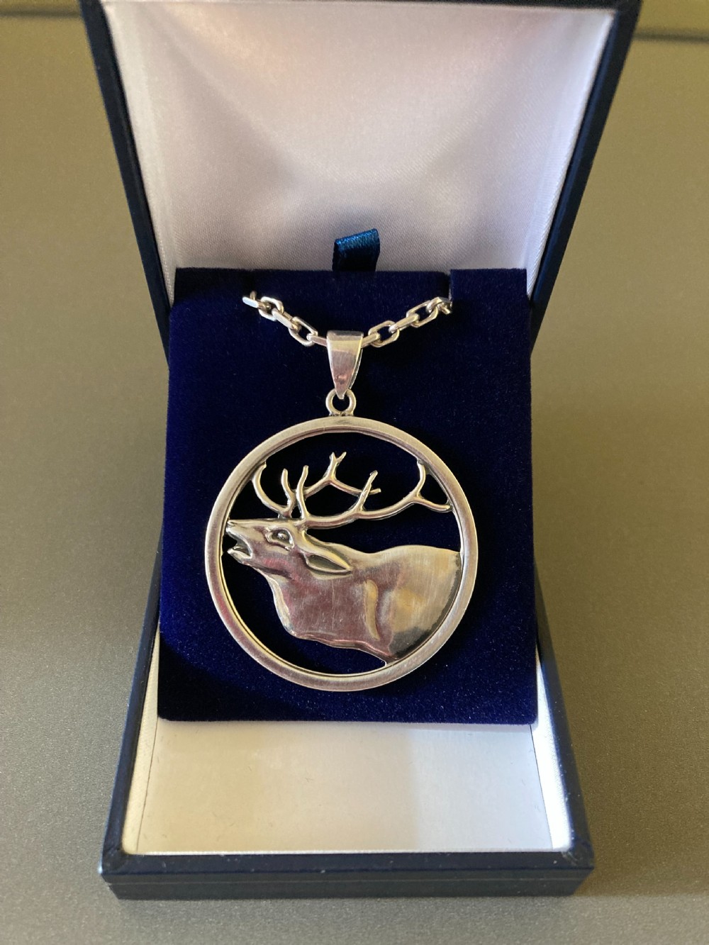 Danish Silver Pendant with Stag. 1930s. View IV