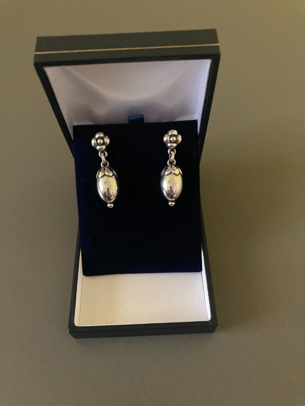 Georg Jensen Danish Silver Earrings. No 4.