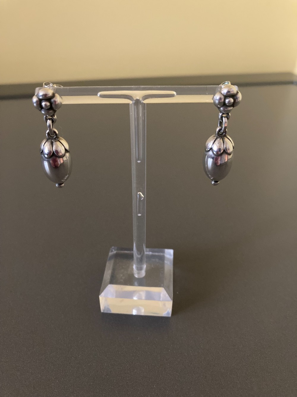 Georg Jensen Danish Silver Earrings. No 4. View III