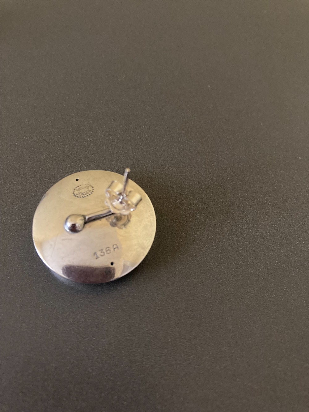 Georg Jensen Danish Silver Earrings. By Nanna Ditzel. View V