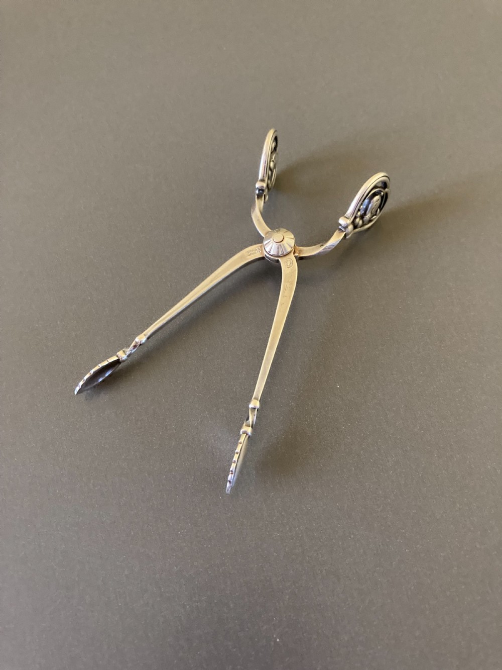 Georg Jensen Danish Silver Sugar Nips. Blossom Pattern.