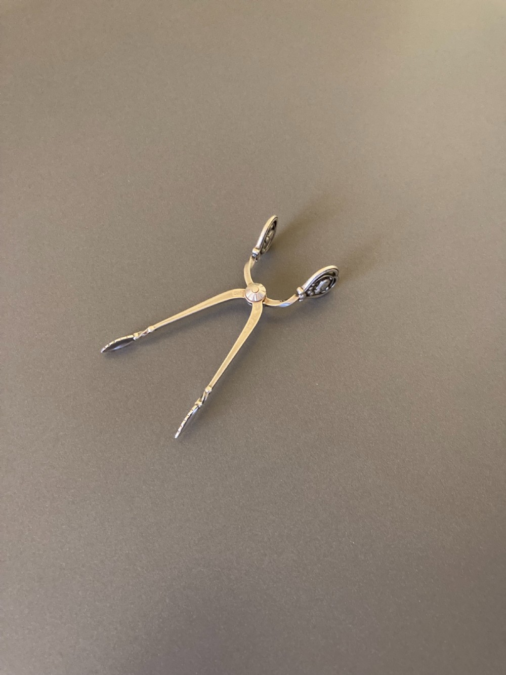 Georg Jensen Danish Silver Sugar Nips. Blossom Pattern. View V