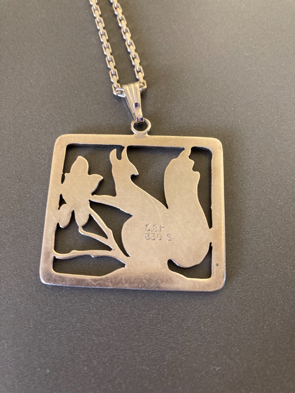Danish Silver Pendant. 1940s. By C. Brumberg Hansen. View IV