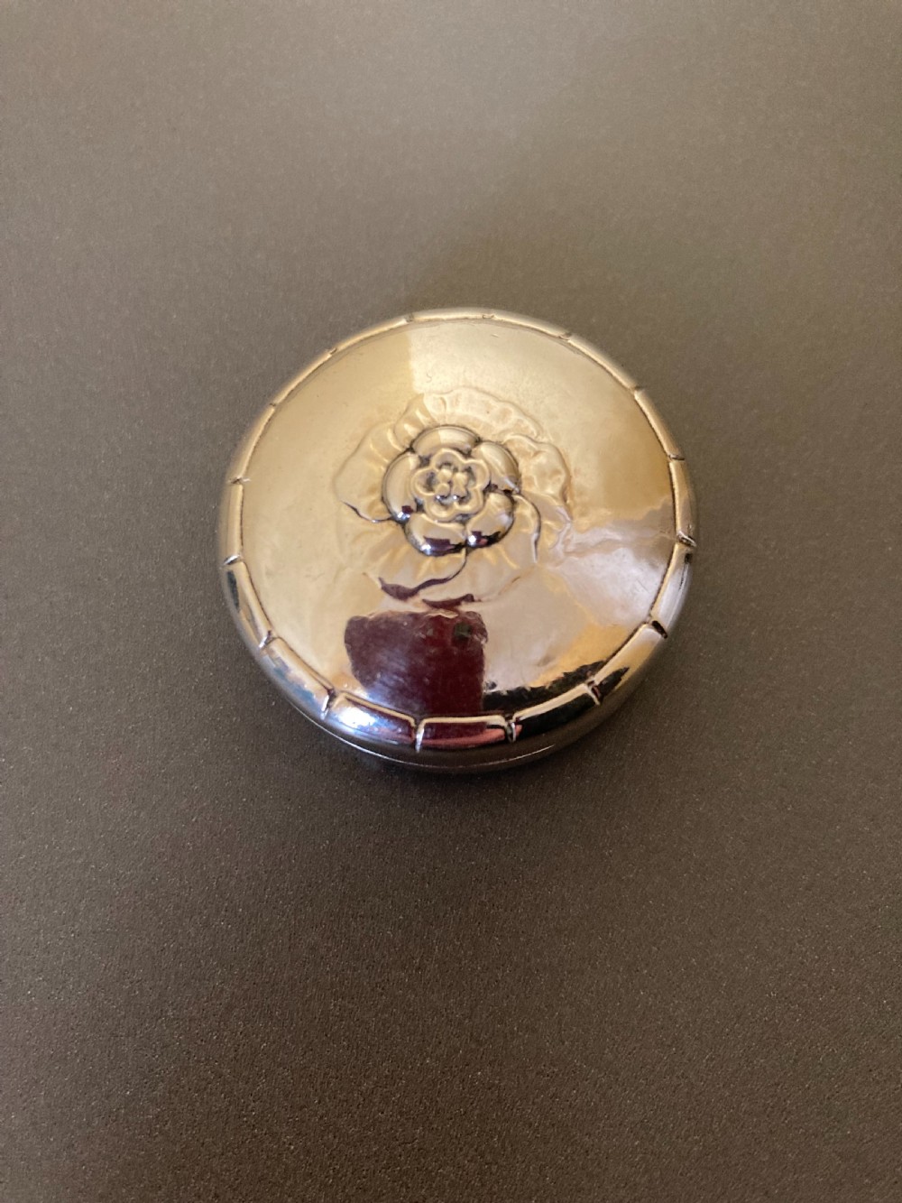 Georg Jensen Danish Silver Pillbox.  View II