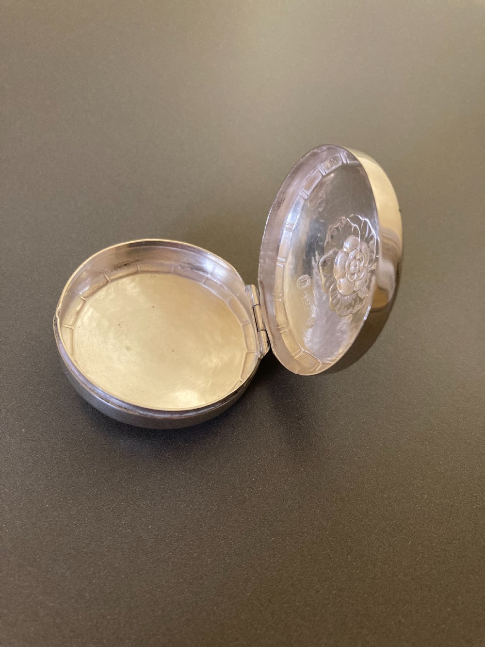 Georg Jensen Danish Silver Pillbox.  View IV