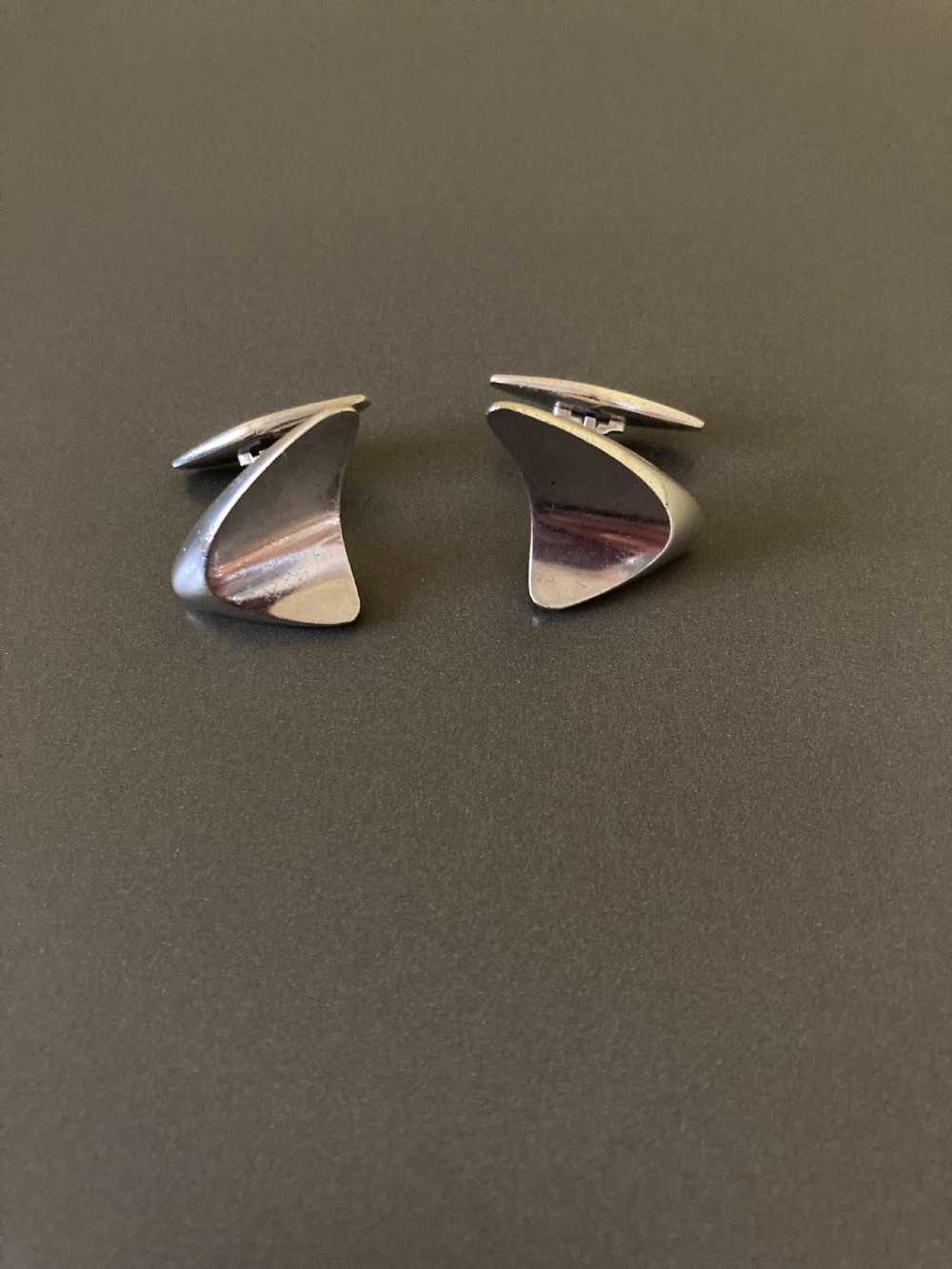 Georg Jensen Danish Silver Cuff Links. By Henning Koppel.