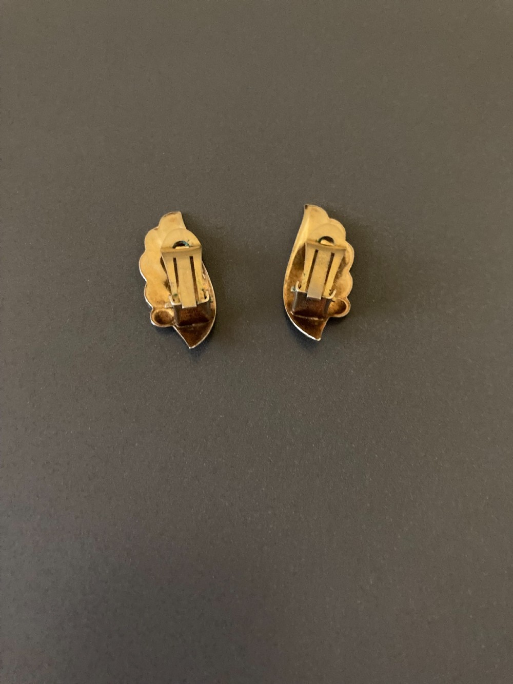 Norwegian Silver Gilt and Enamel Ear Clips. 1950s. View III