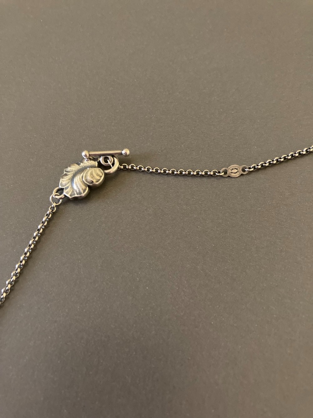 Georg Jensen Danish Silver and Amethyst Pendant. View III