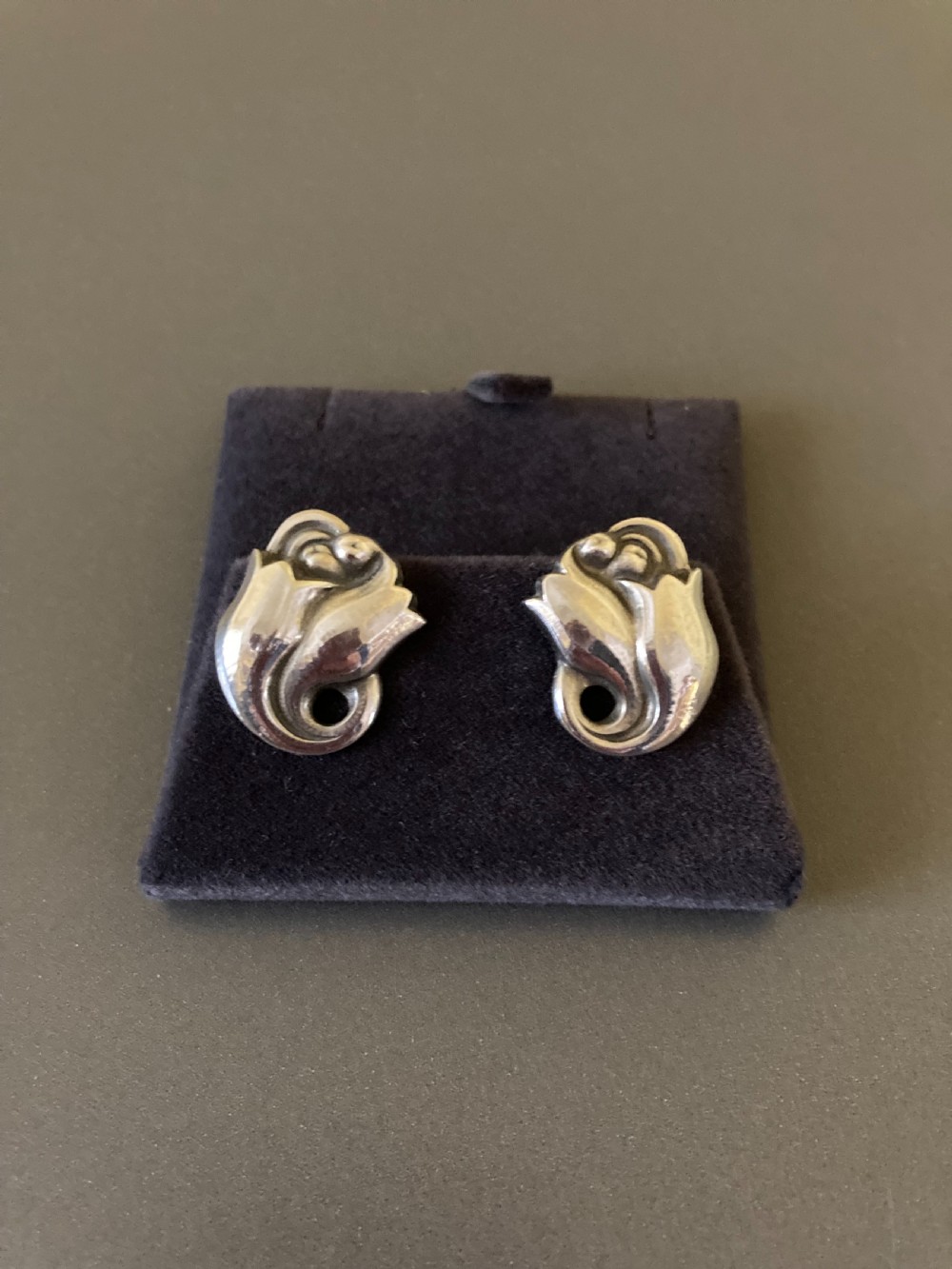 Georg Jensen Danish Silver Earrings. No 100A
