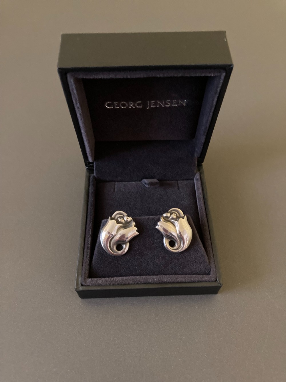 Georg Jensen Danish Silver Earrings. No 100A View II