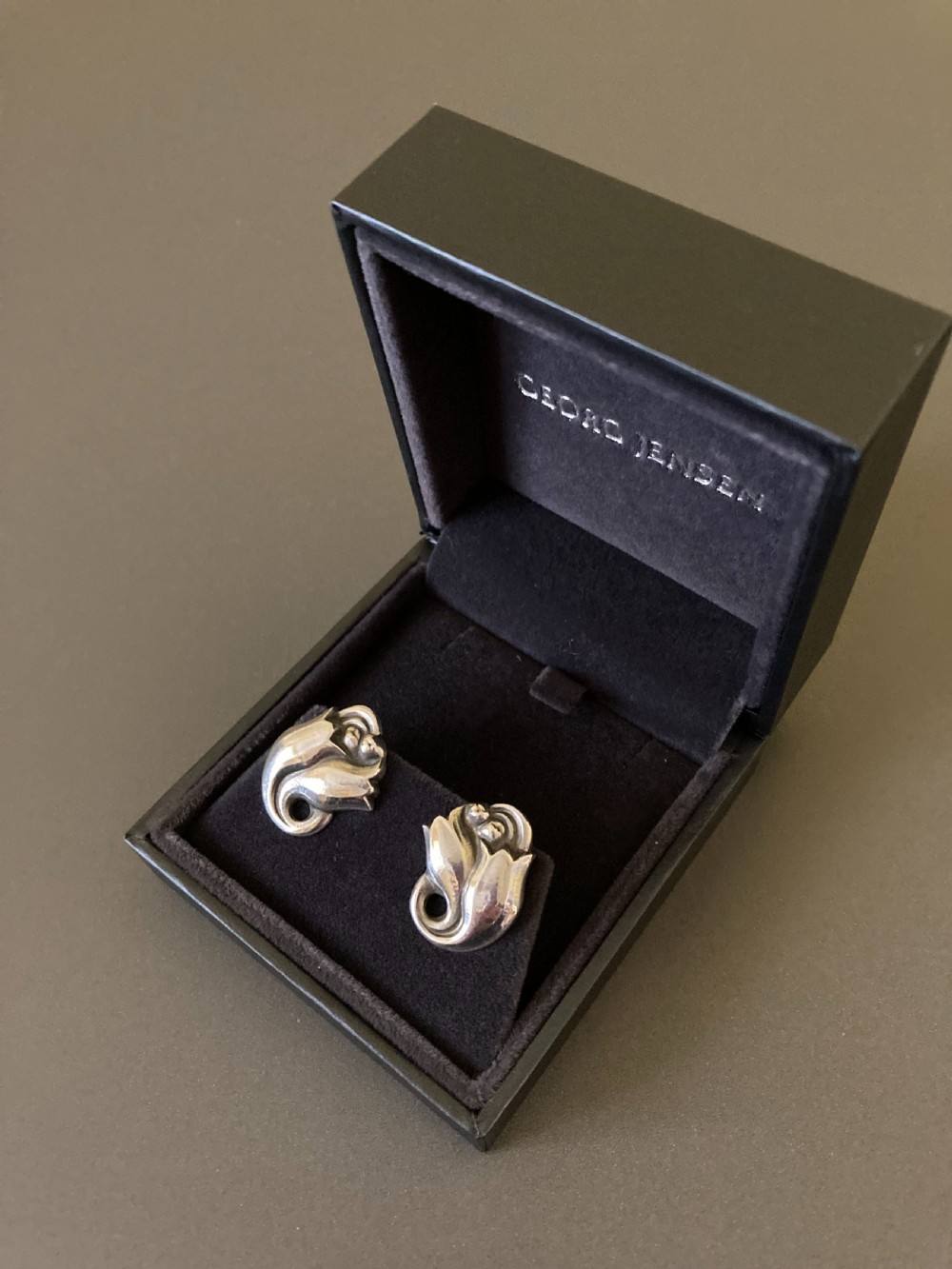 Georg Jensen Danish Silver Earrings. No 100A View III