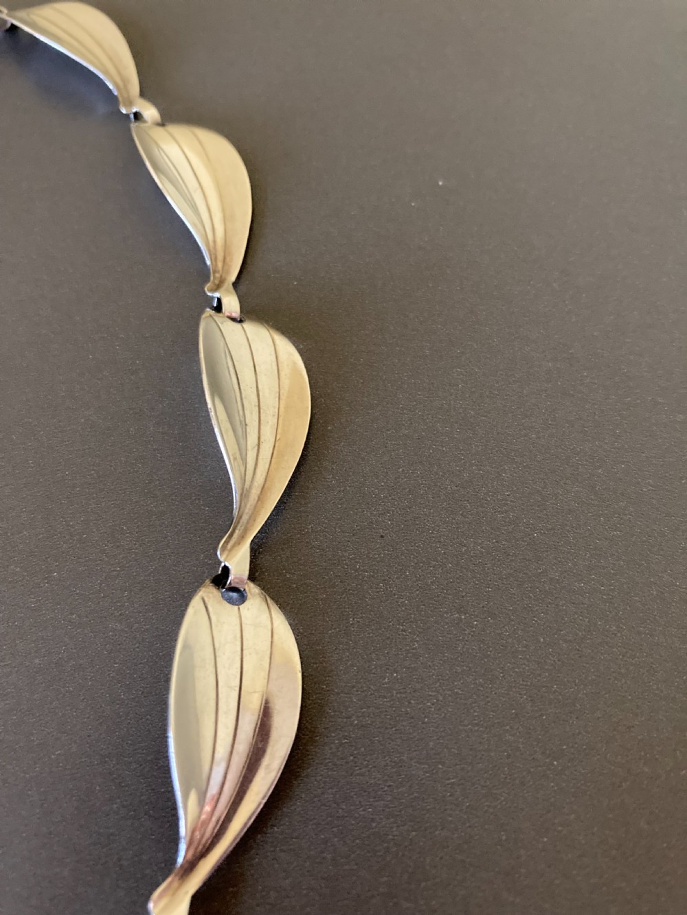 Danish Silver Necklace. 1960s. By Hermann Siersbol. View II
