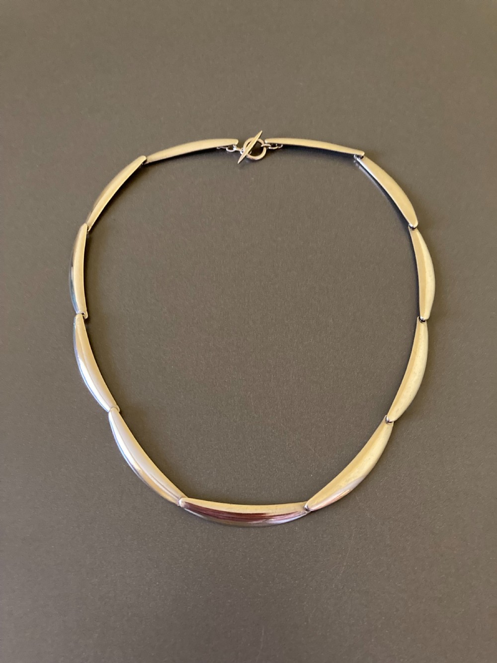 Danish Silver Necklace. 1960s. By Th Skat-Rordam.