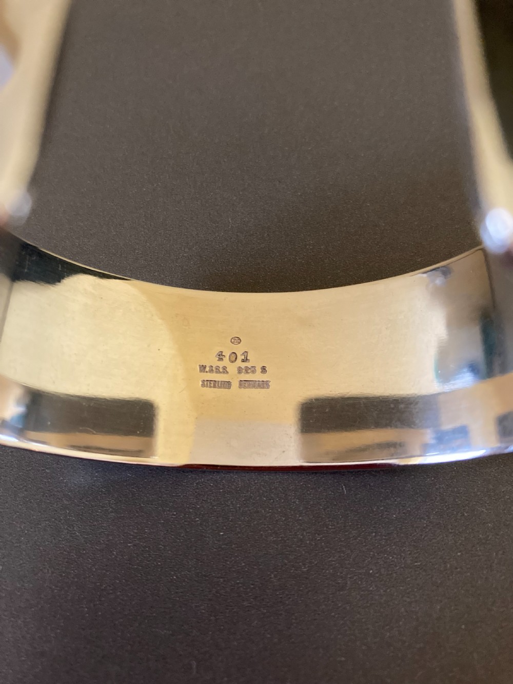 Danish Silver Bangle. 1960s. View V