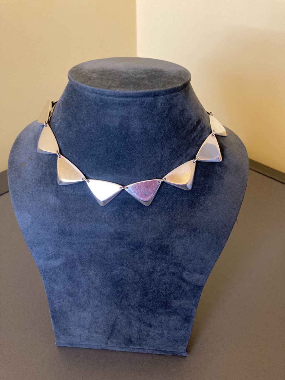 Hans Hansen Danish Silver Necklace. 1960s. View III