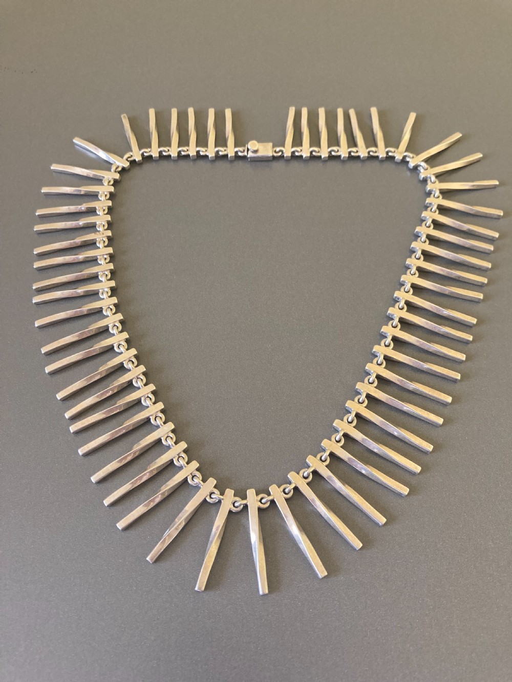 Taxco Mexican Silver Necklace. 1960s. 