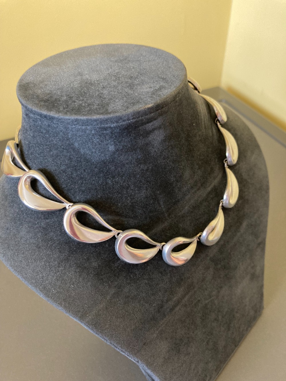 Hans Hansen Danish Silver Necklace. View IV