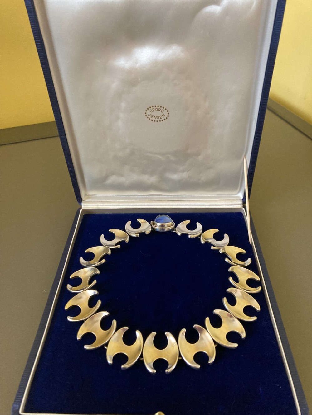 Georg Jensen Danish Silver Necklace by Henning Koppel. View II