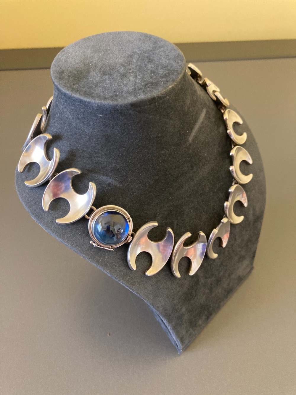 Georg Jensen Danish Silver Necklace by Henning Koppel. View III