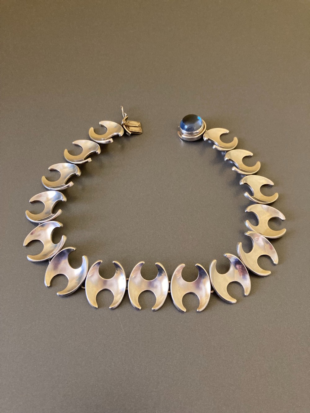 Georg Jensen Danish Silver Necklace by Henning Koppel. View V
