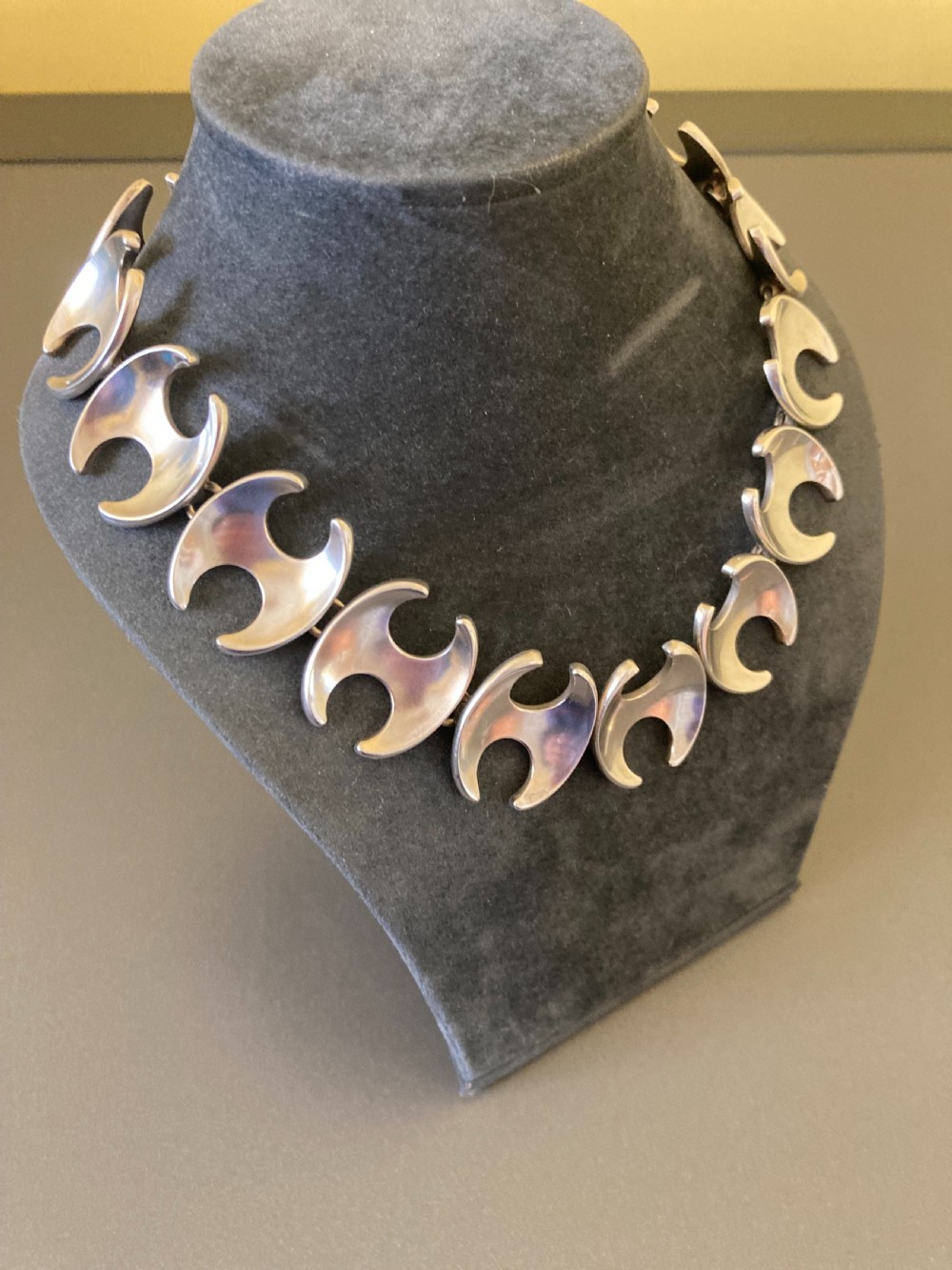 Georg Jensen Danish Silver Necklace by Henning Koppel. View VI