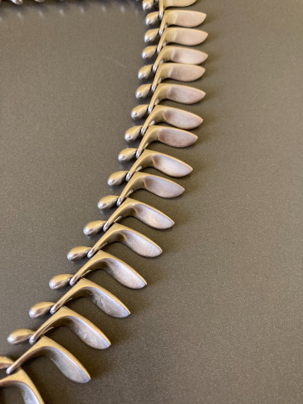 Georg Jensen Danish Silver Necklace. By Bent Gabrielsen. View II